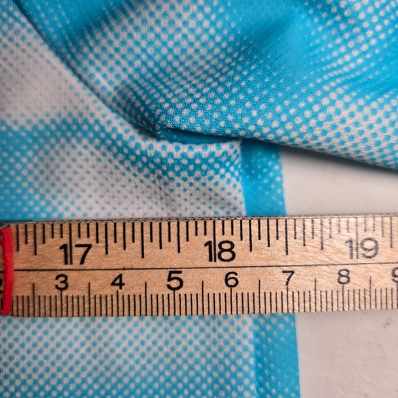 Nike Dri Fit Kids XL Shirt Blue White Print Short Sleeve - Picture 5 of 6